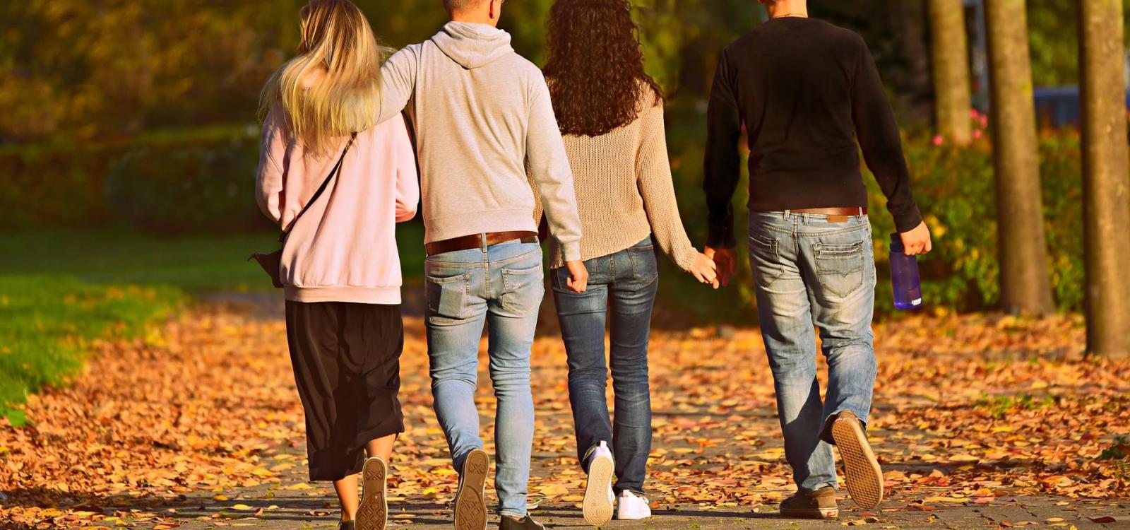 Group taking a walk